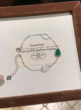 天然翡翠葫芦手链女S925纯银新中式国潮高级感福禄手饰