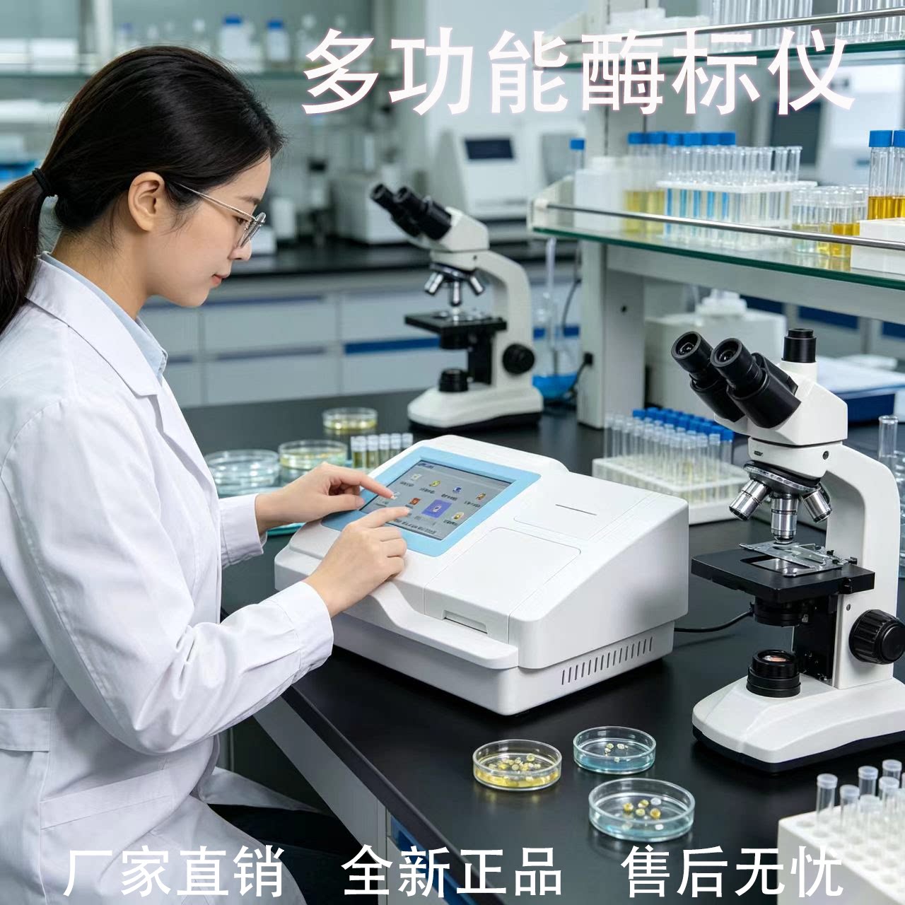 全自动酶标分析仪微生物抗体免疫动物疫病分析设备多功能洗板机