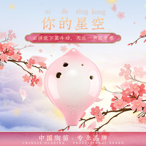 tng陶笛6孔初学儿童乐器送教材
