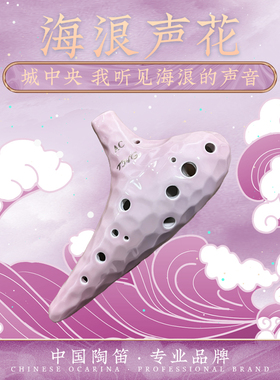 TNG陶笛12孔AC调初学入门送教材海波浪十二孔陶笛中音C调专业演奏