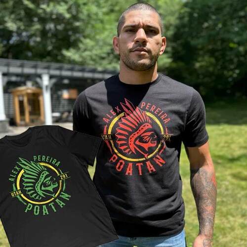 UFC佩雷拉亚马逊战士同款T恤MMA综合格斗比赛拳击训练纯棉短袖