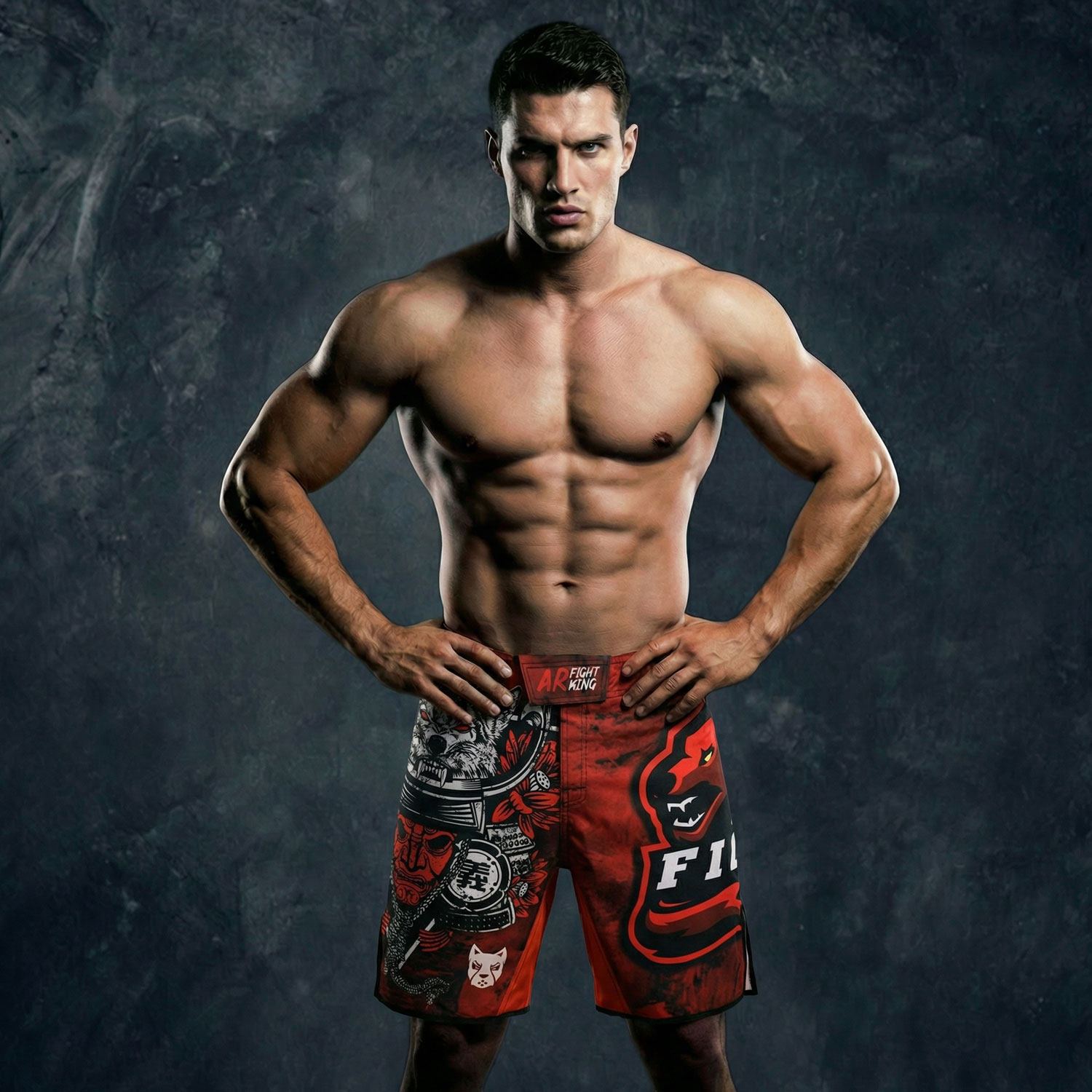 MMA搏击运动UFC综合格斗训练沙滩短裤健身柔术定制跑步泰拳击五分