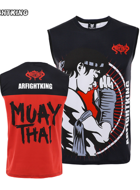 MMA泰拳运动训练格斗UFC无袖男女健身背心T恤男泰国播求弹力比赛