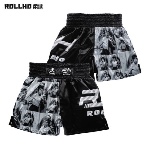 柔猴李小龙泰拳击训练速干透气短裤搏击散打MMA综合格斗UFC定制