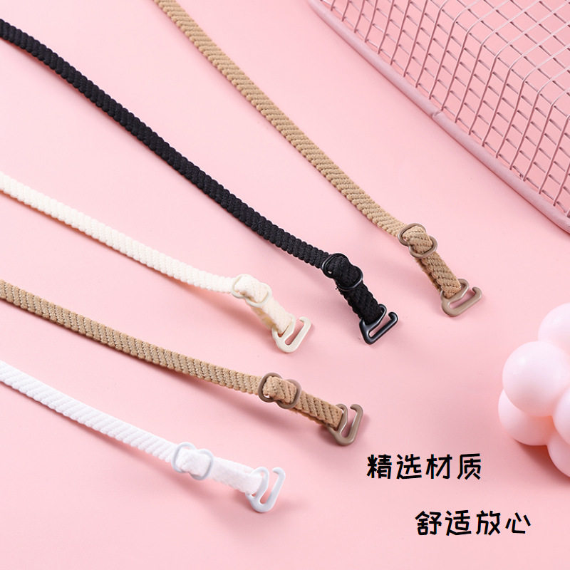 螺纹布文胸肩带内衣细肩