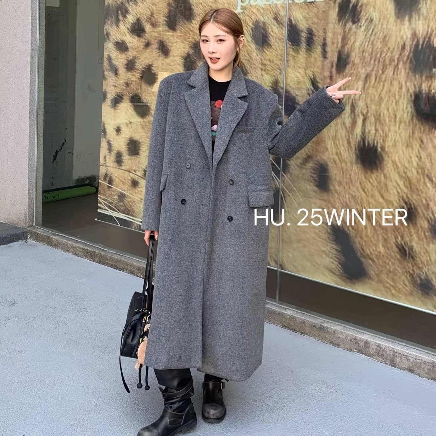 2025冬季新款百搭长款大衣外套
