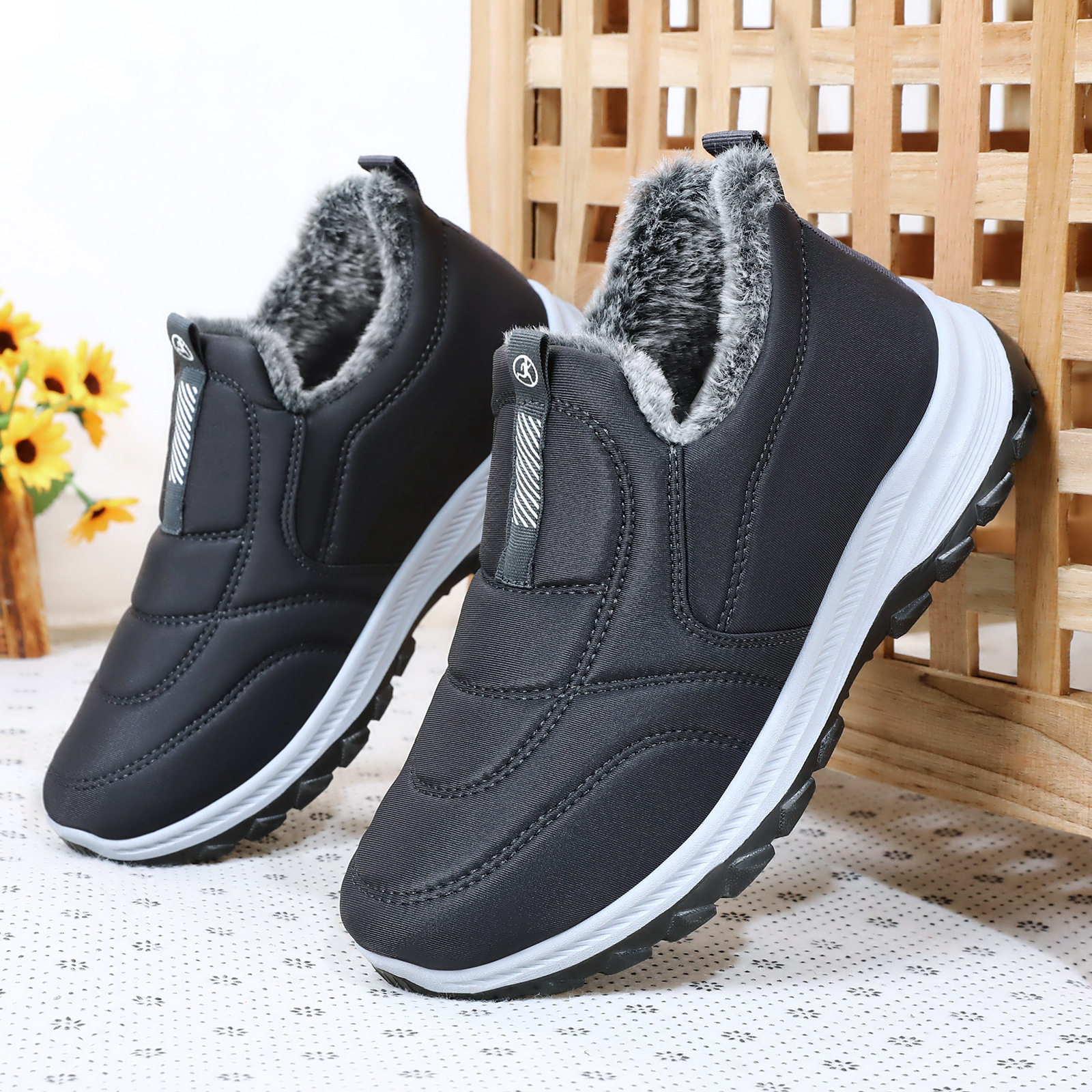 男士棉鞋冬季保暖棉靴男女同款加绒加厚中老年健步靴子防滑雪地靴,流行男鞋,棉鞋,淘宝优惠券,粉丝福利购,淘宝优惠卷