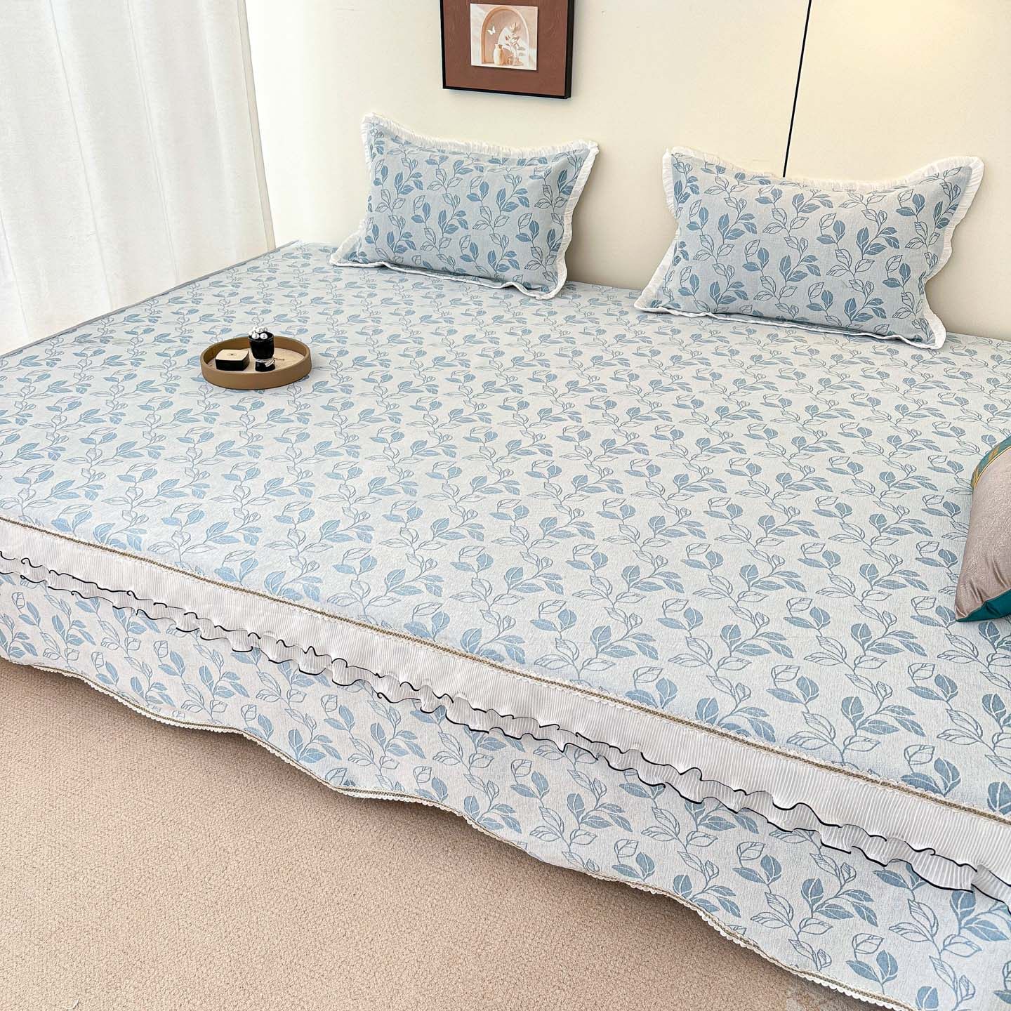 新款雪尼尔榻榻米专用床单床盖火炕专用炕盖垫农村大炕上的铺毯4m