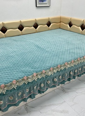 大炕垫榻榻米罩农村东北土炕裙4m电热炕耐热床单3米炕毯防滑结婚