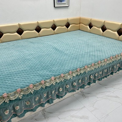 大炕垫榻榻米罩农村东北土炕裙4m电热炕耐热床单3米炕毯防滑结婚