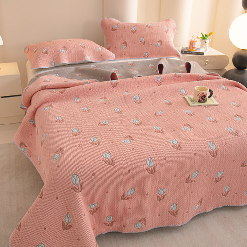 2025新款a类母婴全棉双面可铺盖床盖四季通用纯棉床单卡通小清新