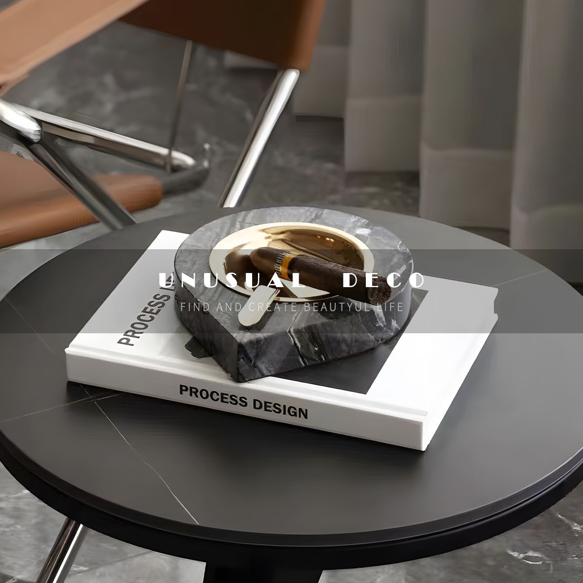 unusual 欧式样板间会议室洽谈区大理石雪茄烟灰缸客厅书房摆件