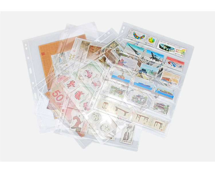 주화수집앨범 내부 페이지 표준 구공 루스리프 지폐 동화 은달러 투명|검은색 배경 삽입