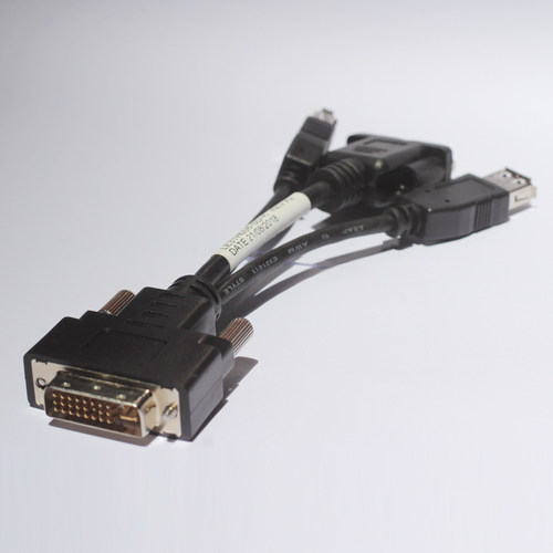 DVI针转VGA母15孔24+5视频转换线