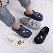 美人桥洞洞鞋 青少年沙滩凉鞋 男夏季 外穿防滑防臭办公室包头半拖鞋