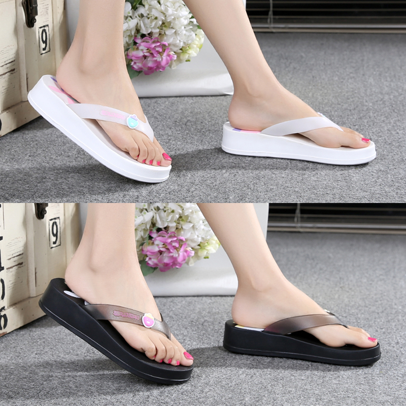 美人桥人字拖女夏季时尚沙滩泡沫底凉拖鞋女厚底松糕夹脚百搭防滑