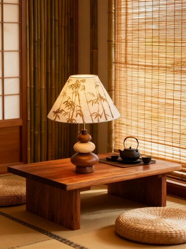 宋代美学中古风台灯卧室床头灯氛围书房北欧式法式复古遥控调光灯