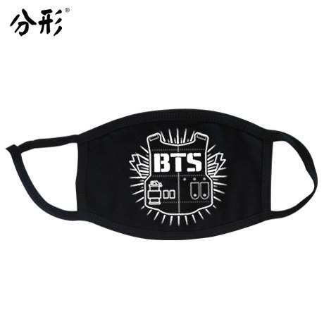 分形 BTS口罩防弹少年团同款周边口罩防PM2.5防雾霾个性男女口罩