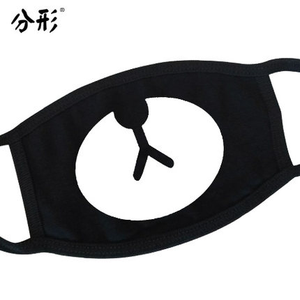 EXO同款口罩林朴灿烈机场同款小熊图案口罩个性情侣口罩可爱口罩
