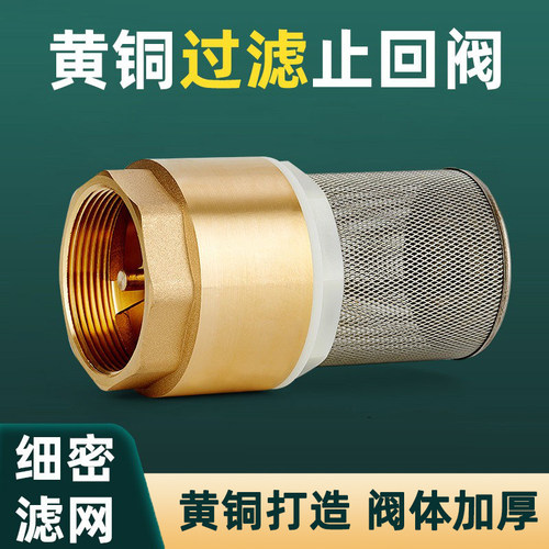 百战带过滤网立式止回阀