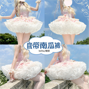四季 鲸裙撑lolita无骨暴力撑鸭屁股狗短超暴力洛丽塔日常加蓬裙撑