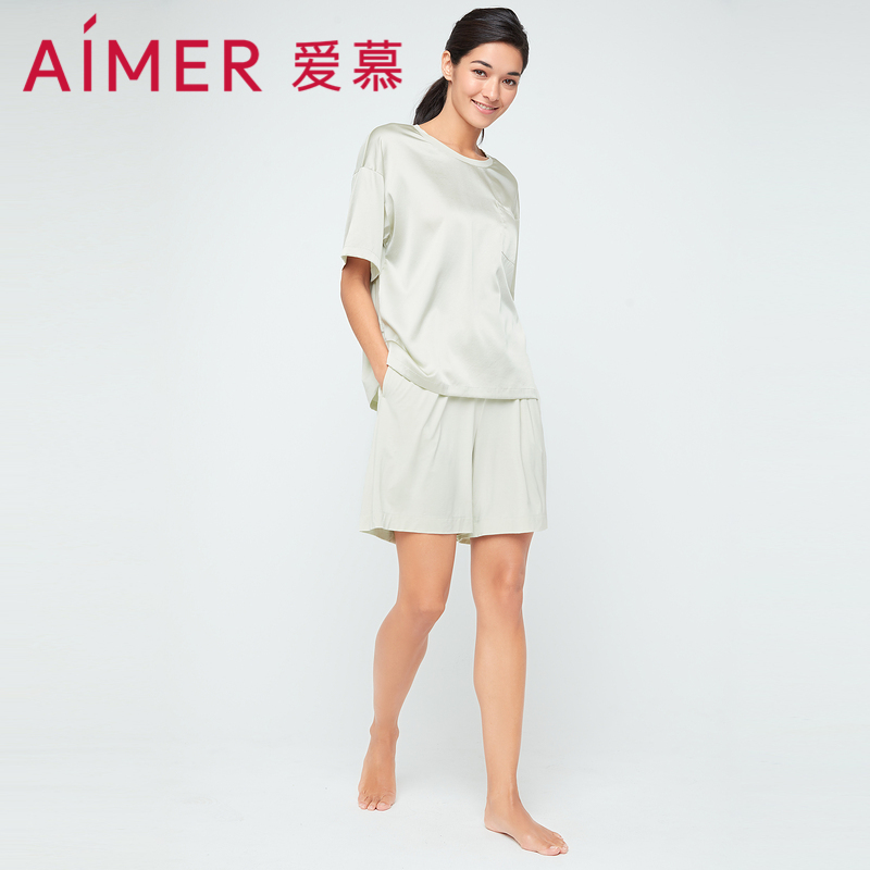 爱慕2022夏季家居服可外穿女士轻薄简约丝润II短裤AM477321