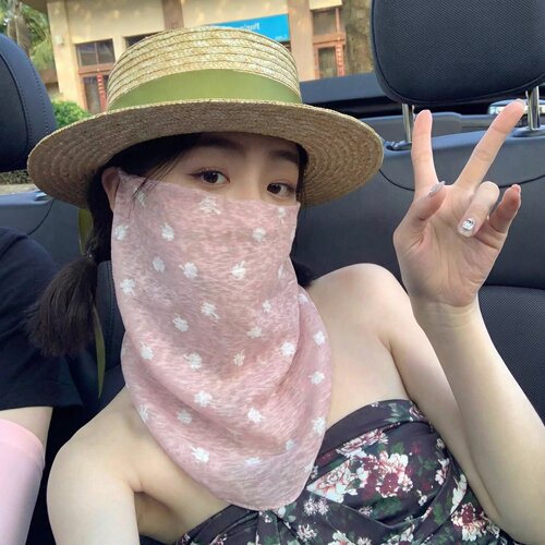 夏季挂耳防晒护颈面罩围脖