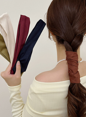 日系束发绳2025新款高级感布艺扎低马尾束发带女时尚发饰绑发头绳