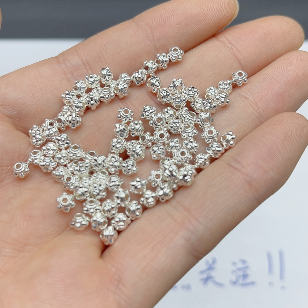 25号5毫米银色蜻蜓眼隔珠100个