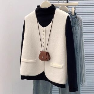 针织马甲女2026春装 背心坎肩圆领毛衣马夹2026早春新款 女装 西装