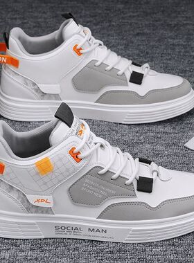 高帮鞋男士平底板鞋潮流百搭学生休闲单鞋潮鞋男鞋2025春夏季新款