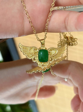 法式天使羽翼方糖项链女小众轻奢精致百搭锁骨链新品配饰潮