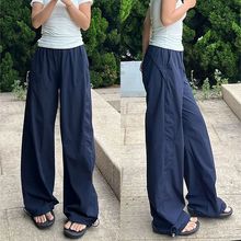 速干工装裤女2025新款夏季薄款宽松bf慵懒风休闲小个子阔腿运动裤