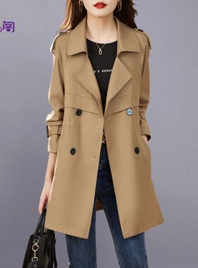 时尚风衣女装中长款2025春秋季新款小个子气质洋气流行休闲百搭外