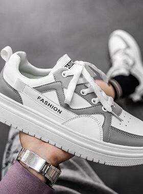男鞋2025春秋百搭休闲内增高新款鞋子男低帮潮流运动板鞋男春秋款