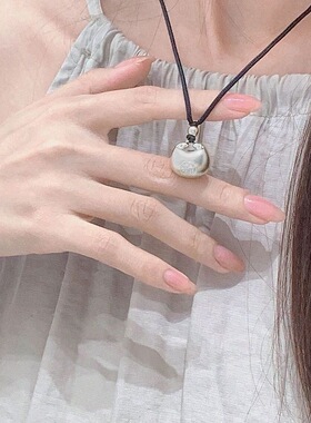 小胖福吊坠编织项链吊坠锁骨链新款女神平安扣