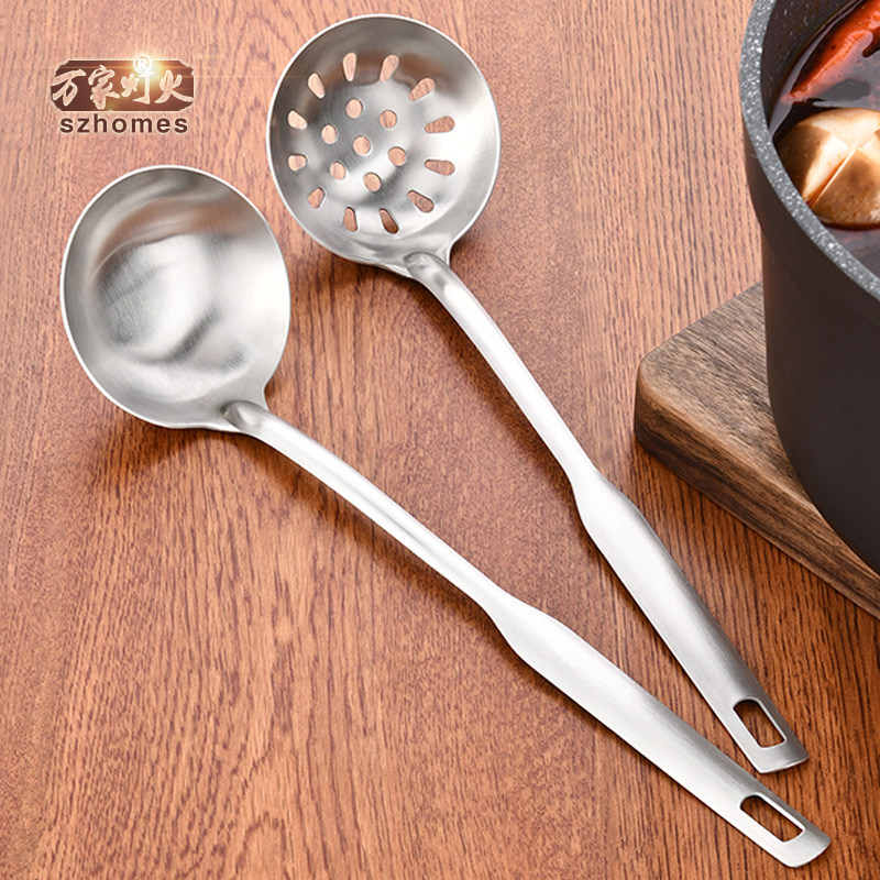 304 Stainless steel a soup spoon Hot Pot a soup spoon Leaky spoon Long handle thickening trumpet Spoon kitchen household Soup Ladlein the Kitchen/Cooking utensils , Cooking utensils , Cooking spoon shovel , Spoon  category - from Buy2taobao.com to provide professional Taobao agent buy service