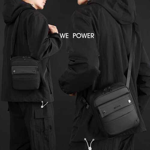 专柜品牌WEPOWER新款男士通勤出差旅行大容量斜挎包商务出行手提