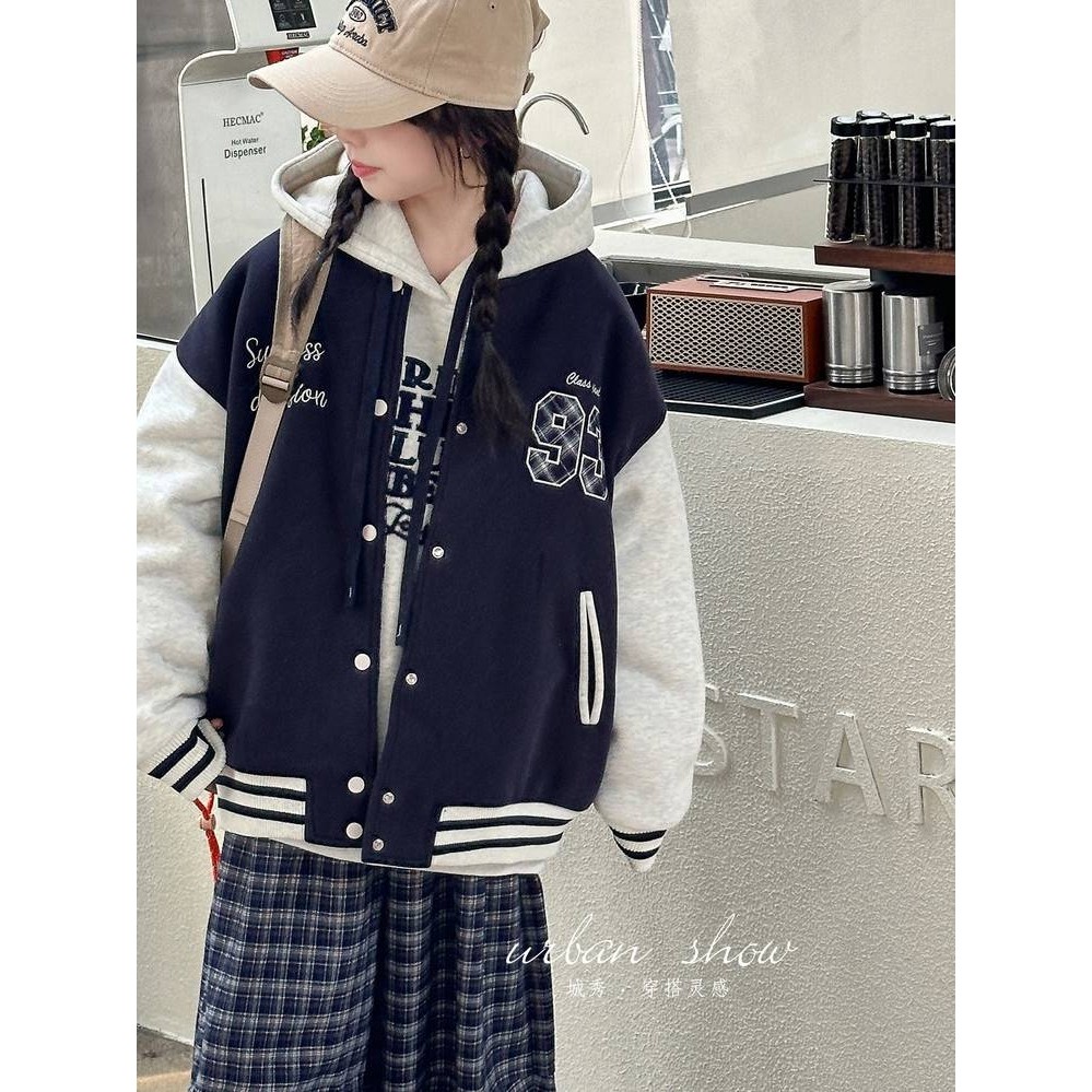 商场品牌女童秋冬装加厚外套2025新款洋气儿童深秋款夹棉卫衣女大