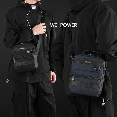 专柜品牌WEPOWER新款男士大容量商务出行斜挎包多隔层通勤外出旅