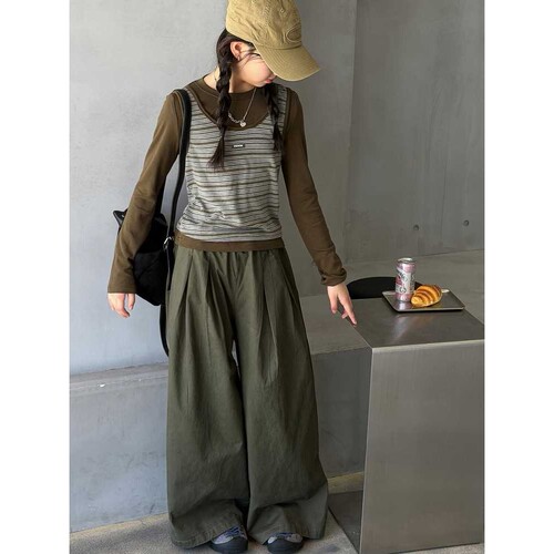 专柜品牌女童春秋款假两件上衣套装2026新款儿童秋季韩系时尚休闲