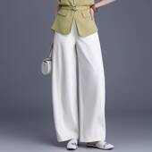 宽松慵懒风显瘦垂坠感直筒 新款 商场品牌高腰弯刀阔腿裤 女2026春季