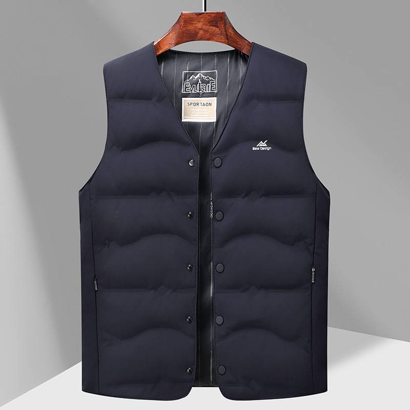 商场品牌男式羽绒服2025秋冬鸭绒保暖马甲中青年商务内搭无袖羽绒