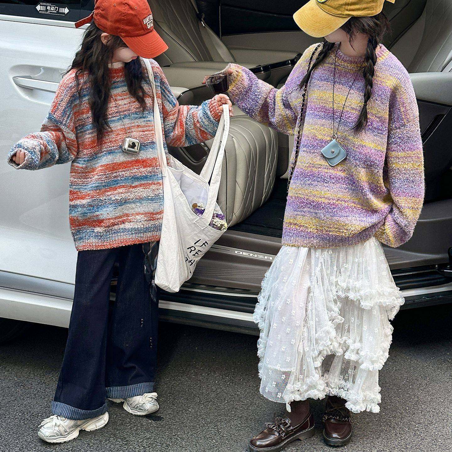 商场品牌女童毛衣秋冬2025新款儿童洋气时髦针织衫大童套头高级感