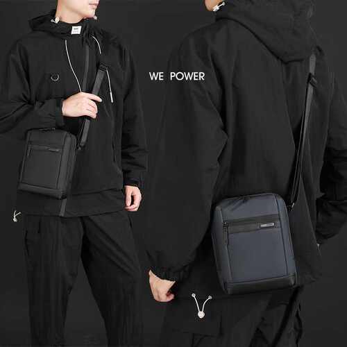 专柜品牌WEPOWER新款便携手提斜挎包男士商务休闲牛津布防水竖款