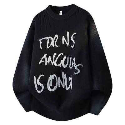 商场品牌毛衣男秋冬季新款青少年针织打底衫加厚毛衫保暖内搭高中