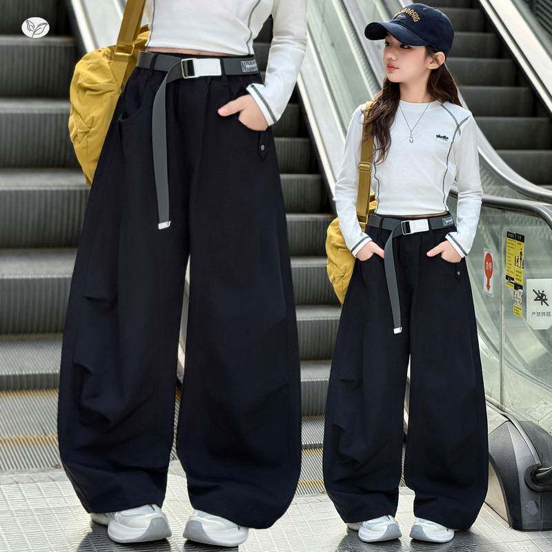 商场品牌女童过2026春季新款工装裤中大童韩版时尚休闲潮流洋气学