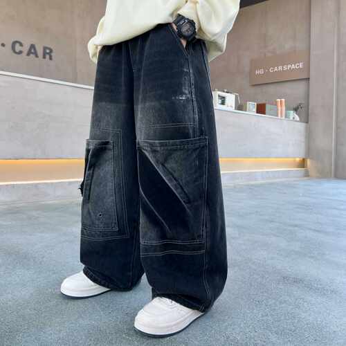 专柜品牌儿童装男童秋装裤子2026新款春秋款中大童痞帅牛仔裤秋季
