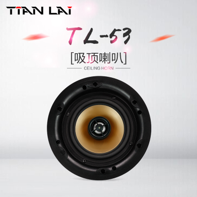 天籁TL53吸顶喇叭背景音乐天花音箱定阻吊顶音响无边框高保真家庭