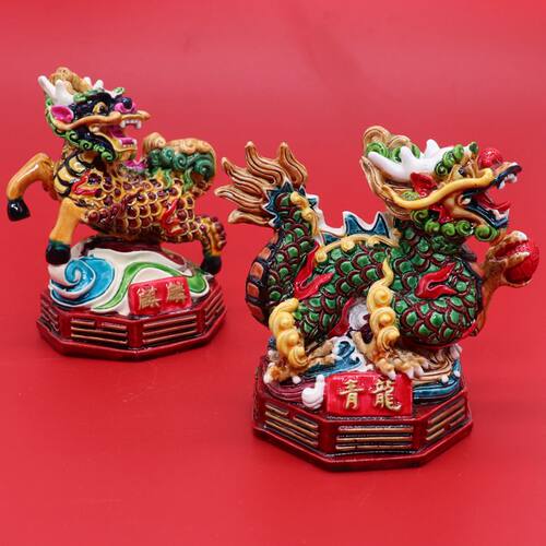 交趾陶中国龙摆件招财吉祥龙家居装饰品青龙白虎朱雀玄武祝福麒麟 - 封面